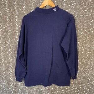 Vintage Logo Athletic Tennessee Titans NFL Blue Mock Neck Shirt Size Medium